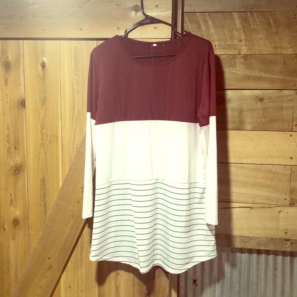 Long sleeve tunic shirt.